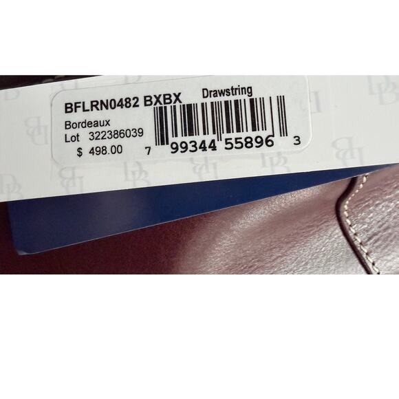 Dooney & Bourke Drawstring Bucket Bag Bordeaux Leather NWT $498 - Picture 2 of 6